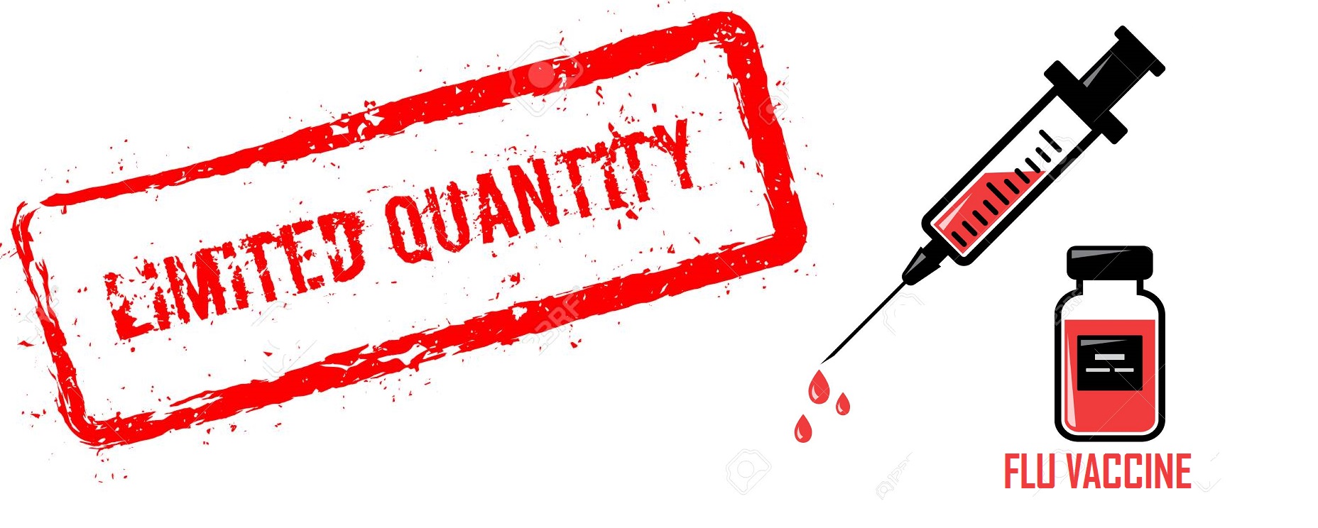 Limited quantity red rubber stamp isolated on white background. Grunge rectangular seal with text, ink texture and splatter and blots, vector illustration.